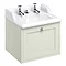 Burlington Wall Hung 65 Single Drawer Vanity Unit & Classic Invisible Overflow/Waste Basin (Sand - 2