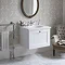 Burlington Wall Hung 65 Single Drawer Vanity Unit & Minerva Worktop with Basin - Dark Olive Profile