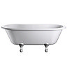 Burlington - Windsor Double Ended 1700mm Freestanding Bath with Chrome Classical Legs Large Image