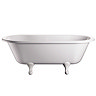 Burlington - Windsor Double Ended 1700mm Freestanding Bath with White Classical Legs Large Image