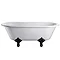 Burlington - Windsor Double Ended 1700mm Freestanding Bath with Black Traditional Legs Large Image