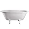 Burlington - Windsor Double Ended 1500mm Freestanding Bath with White Classical Legs Large Image