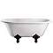 Burlington - Windsor Double Ended 1500mm Freestanding Bath with Black Traditional Legs Large Image