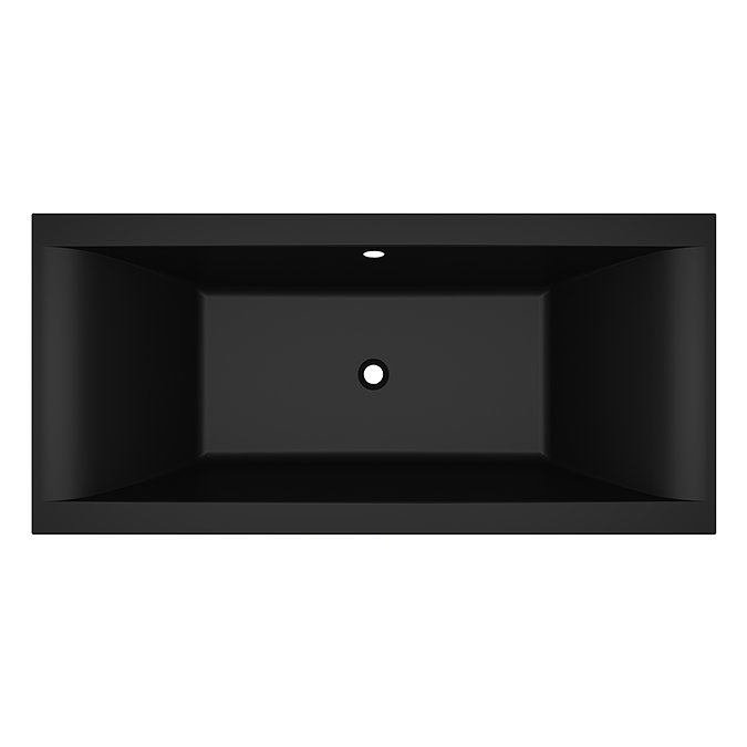 Buxton Matt Black Double Ended Bath with Matching Front Panel 