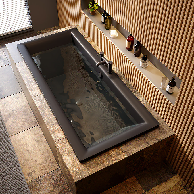 Buxton Matt Black Double Ended Bath