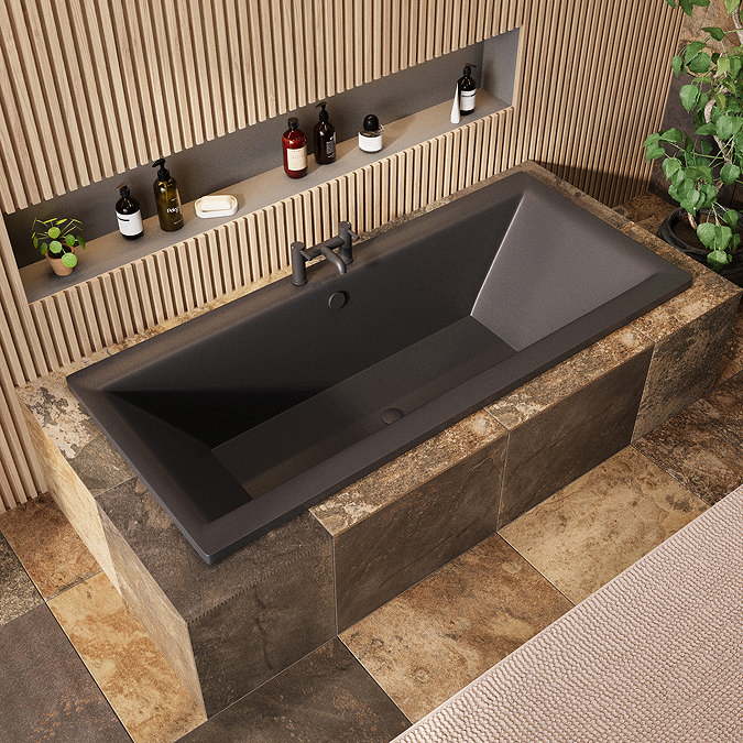 Buxton Matt Black Double Ended Bath