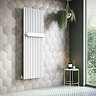 Cadiz 1600 x 530 Designer Radiator with Towel Bar White