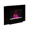 Caldo Aurora Black Glass Wall Mounted Electric Fire