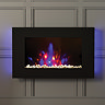 Caldo Aurora Black Glass Wall Mounted Electric Fire