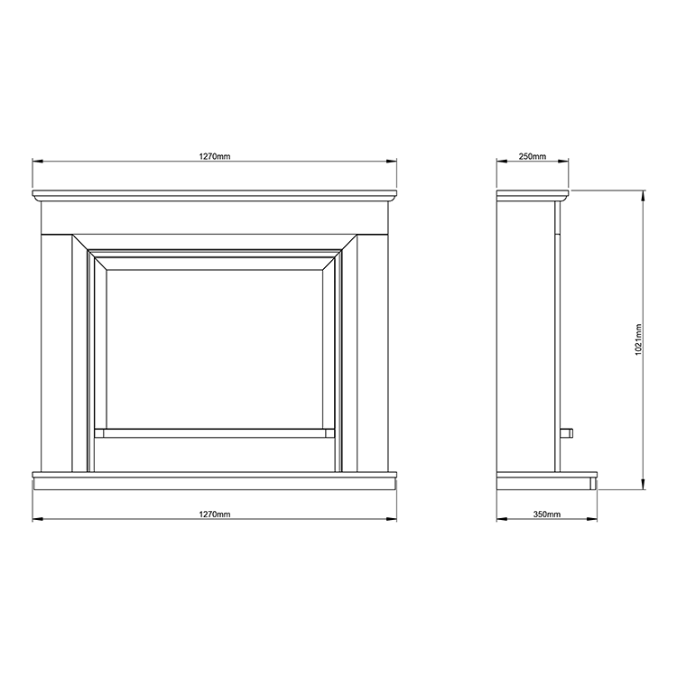 Caldo Beacon Timber Electric Fireplace Suite