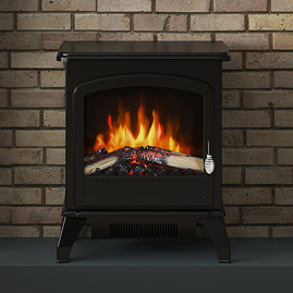 Caldo Blackwood 495mm Traditional Matt Black Electric Stove
