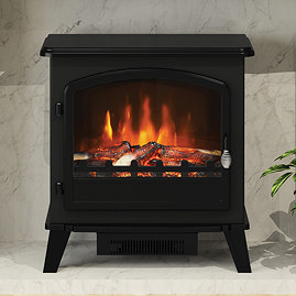 Caldo Blackwood 635mm Traditional Matt Black Electric Stove