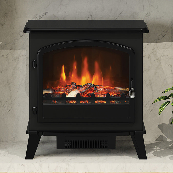 Caldo Blackwood 635mm Traditional Matt Black Electric Stove