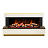 Caldo Buxton 1620mm Ash White & Anthracite Timber Electric Fireplace Suite