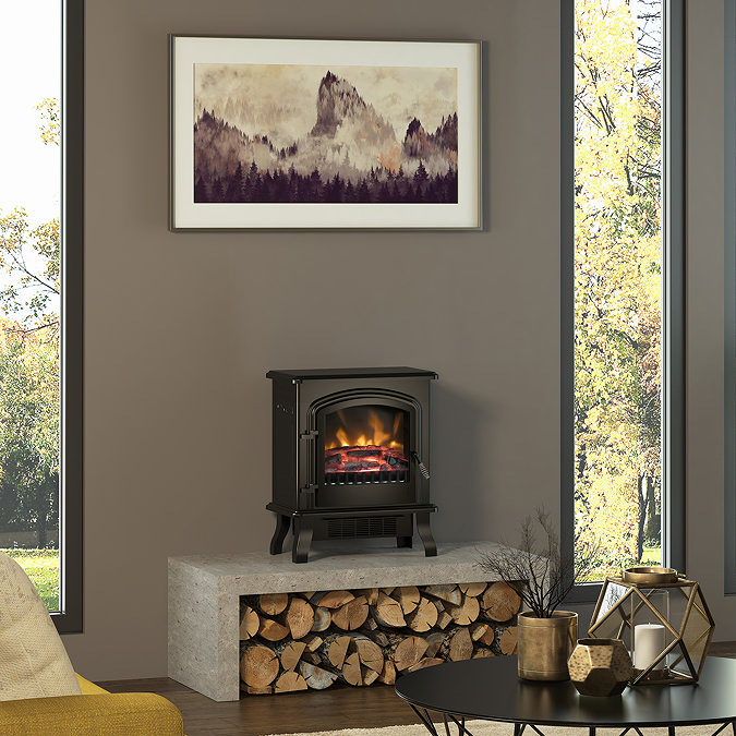 Caldo Canterbury Traditional Matt Black Electric Stove