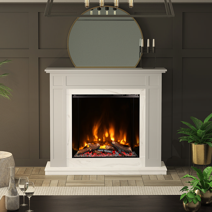 Caldo Clarity Timber Electric Fireplace Suite