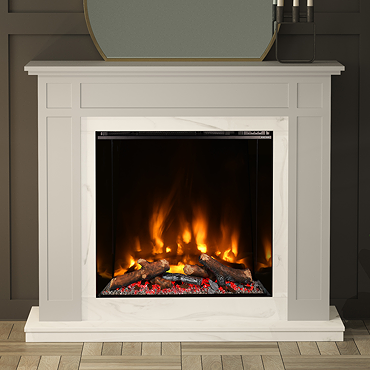 Caldo Clarity Timber Electric Fireplace Suite