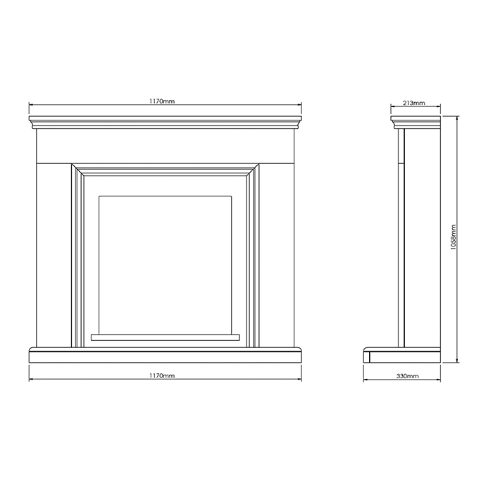 Caldo Haven Classic Timber Electric Fireplace Suite