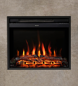 Caldo Ignis 22" Black Inset Wall Mounted Electric Fire