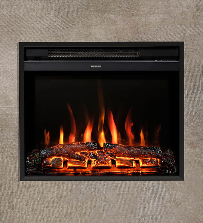 Caldo Ignis 22" Black Inset Wall Mounted Electric Fire