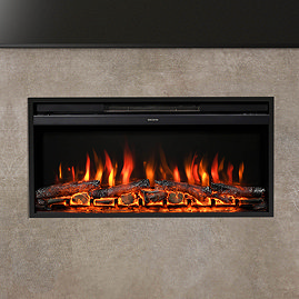 Caldo Ignis 36" Black Inset Wall Mounted Electric Fire