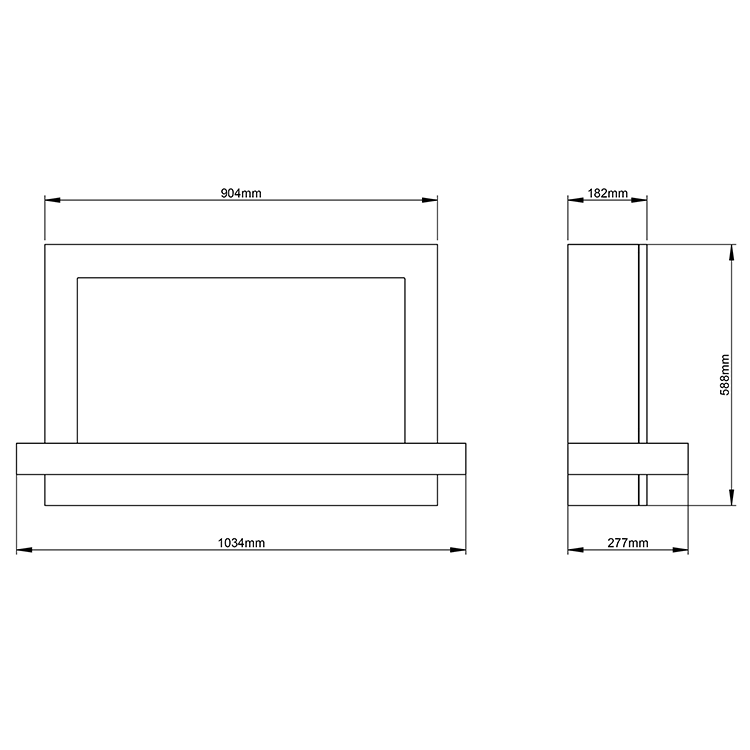 Caldo Madison 1034mm Ash White Timber Electric Fireplace Suite