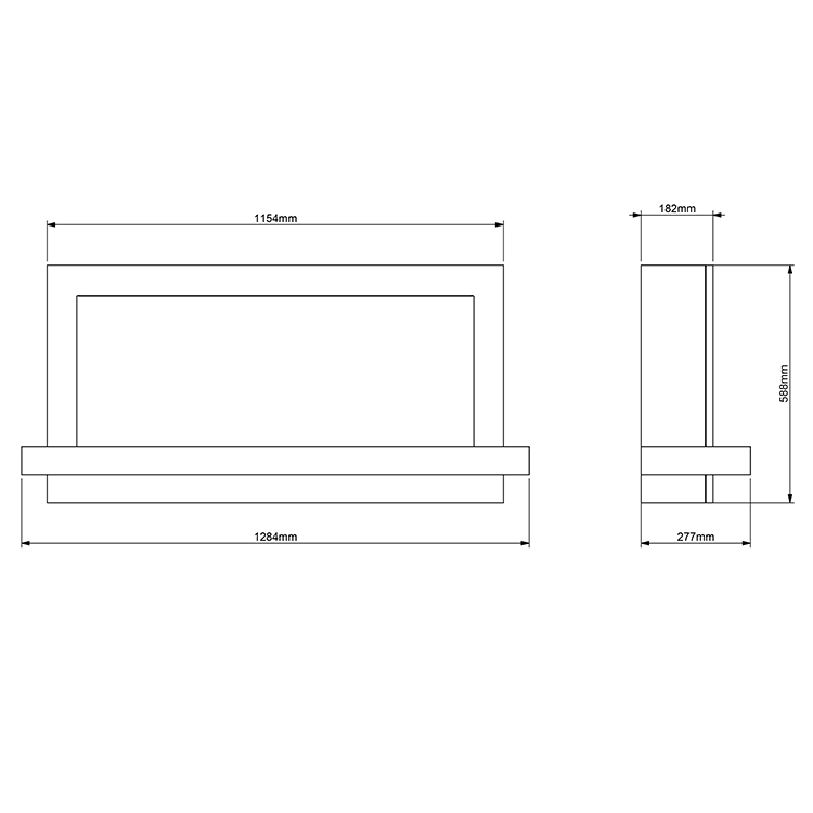 Caldo Madison 1284mm Ash White Timber Electric Fireplace Suite
