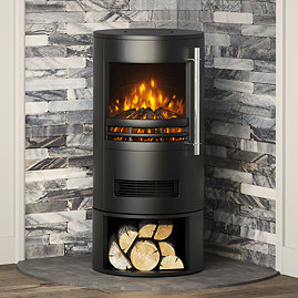 Caldo Moda Freestanding Electric Stove with Log Store