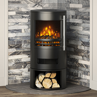Caldo Moda Freestanding Electric Stove with Log Store
