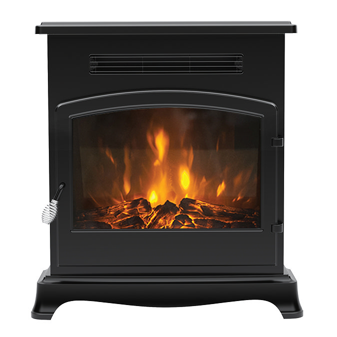 Caldo Onyx Traditional Matt Black Electric Stove