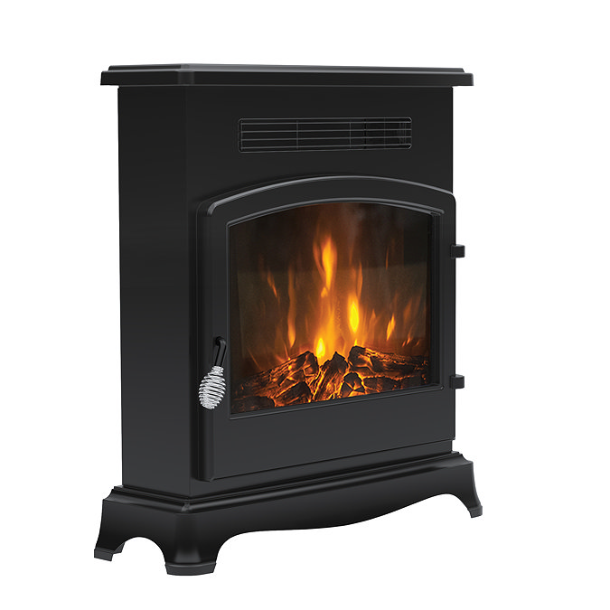 Caldo Onyx Traditional Matt Black Electric Stove