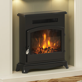 Caldo Onyx Traditional Matt Black Electric Stove