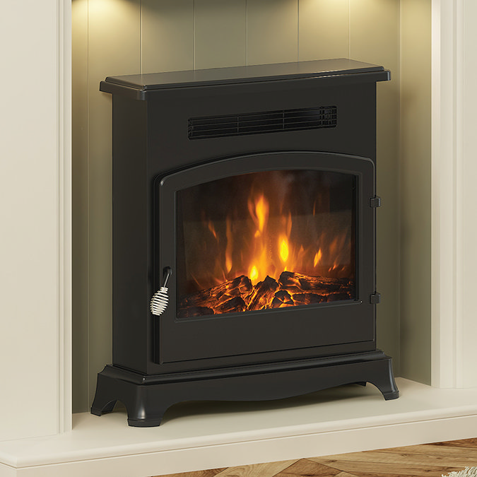 Caldo Onyx Traditional Matt Black Electric Stove