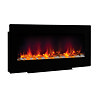 Caldo Radiance Black Glass Wall Mounted Electric Fire