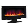 Caldo Radiance Black Glass Wall Mounted Electric Fire