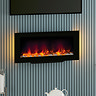 Caldo Radiance Black Glass Wall Mounted Electric Fire