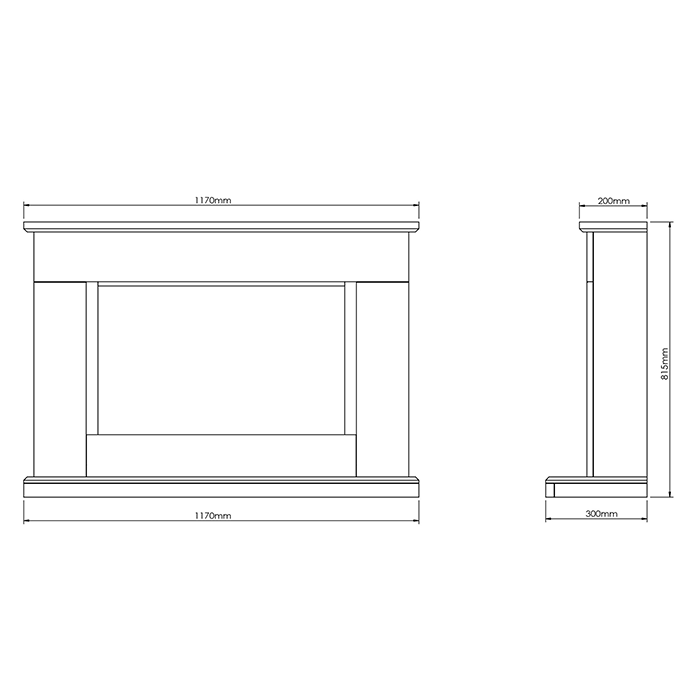 Caldo Serene Timber Electric Fireplace Suite