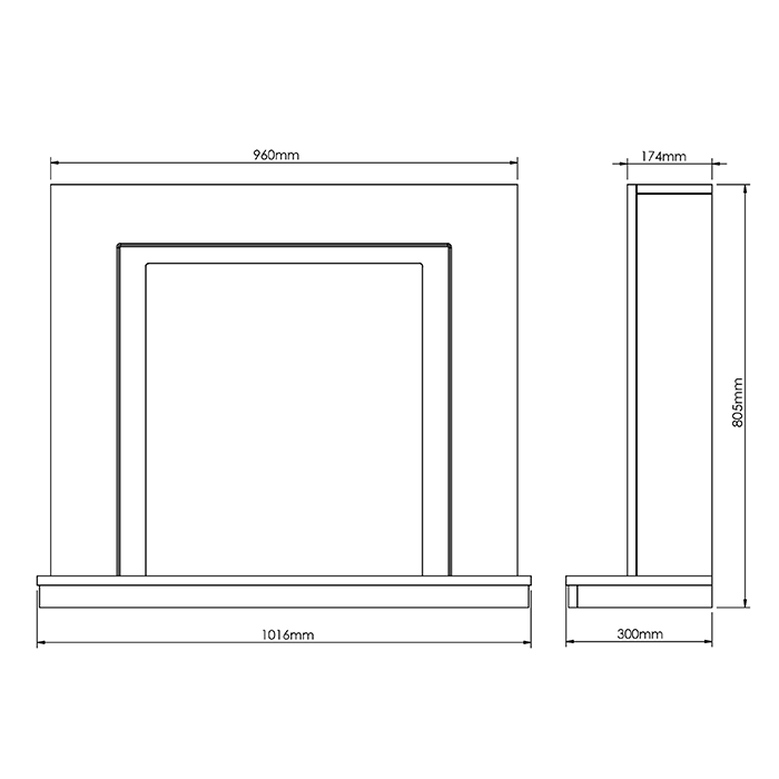 Caldo Sterling Timber Electric Fireplace Suite