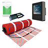 Caldo Underfloor Heating Kit w. Black Programmable Timerstat Bundle - Various Sizes