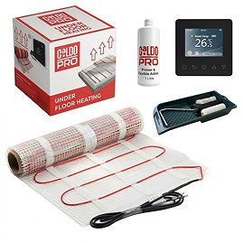 Caldo Pro Electric Underfloor Heating Kit with WiFi Timerstat (Black)