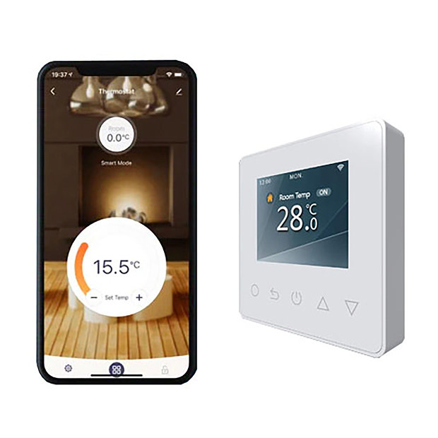 Caldo Underfloor Heating Kit with White Programmable WiFi Timerstat Bundle - Various Sizes  additional Large Image