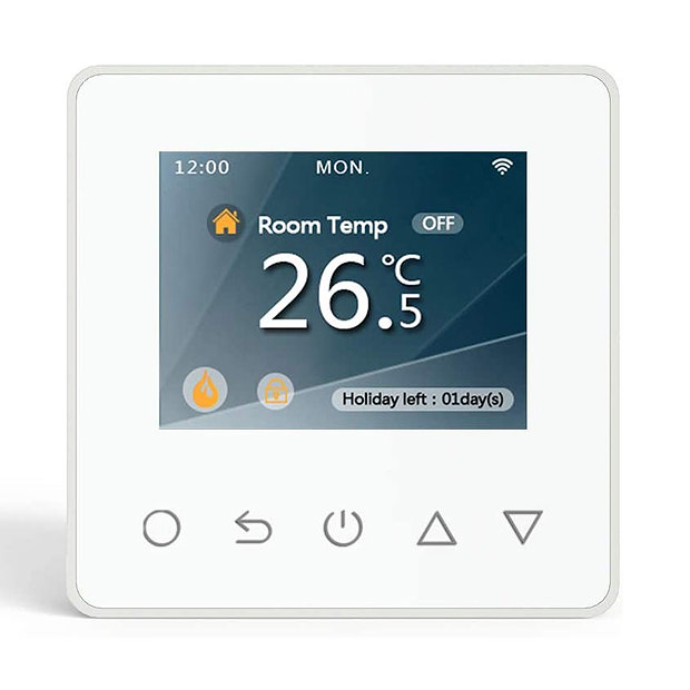 Caldo Underfloor Heating Kit with White Programmable WiFi Timerstat Bundle - Various Sizes  Profile 