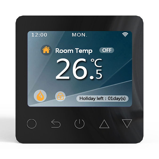 Caldo WiFi Electric Underfloor Heating Programmable Thermostat - Black
