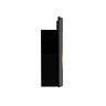 Caldo Zenith Curved Black Glass Wall Mounted Electric Fire