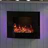 Caldo Zenith Curved Black Glass Wall Mounted Electric Fire