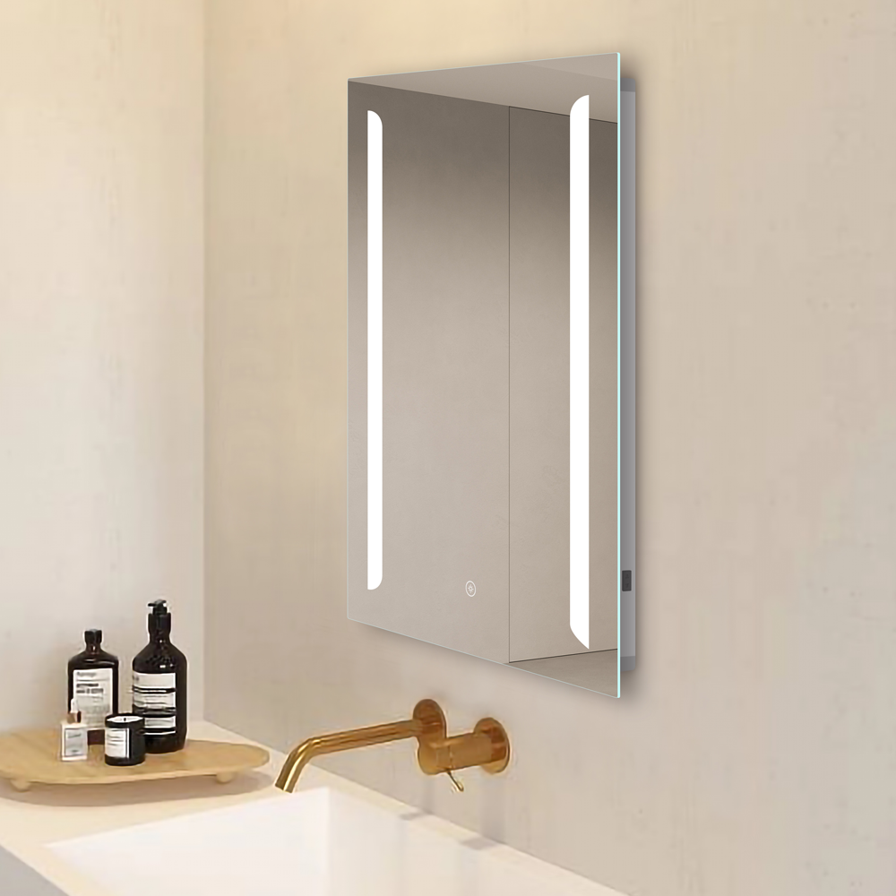 Calgary 500x700mm LED Mirror Inc. Touch Sensor, AntiFog + Shaving Port