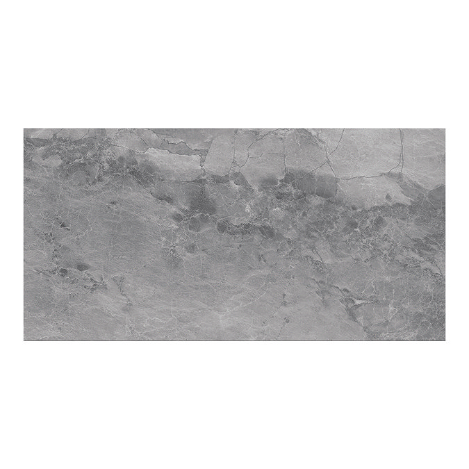 Calvados Grey Gloss Stone Effect Large Format Wall Tiles - 450 x 900mm