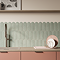 Camille Sage Scallop & Feather Matt Wall Tiles - 80 x 215mm