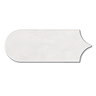 Camille White Scallop & Feather Gloss Wall Tiles - 80 x 215mm