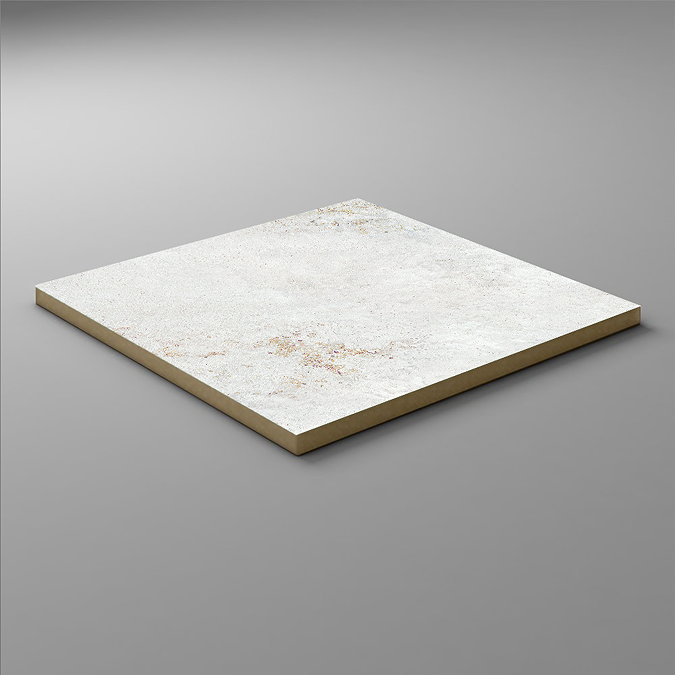 Canedo White Stone Effect Rectified Wall and Floor Tiles - 600 x 600mm